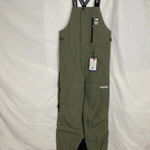 Montec Women’s Fawk Snowboard Bib Pants – Greenish, Size M